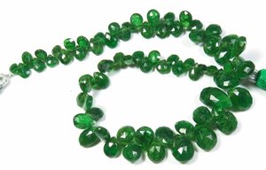 Cuentas de Tsavorita Verde Africana Natural de Alta Calidad, Corte Facetado en Forma de Pera, 5-11 mm, Hilo de 8.5 Pulgadas, Lote al por Mayor - Product Image 4