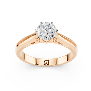 Anillo de Compromiso Clásico con Diamante Cultivado en Laboratorio de Corte Redondo de 2.00 Quilates, Oro de 18 Quilates, Solitario, Joyería Fina para Boda - Product Image 2