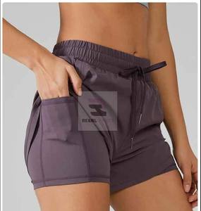 Pantalones cortos de yoga 2 en 1 para mujer, pantalones cortos de cintura elástica para Fitness - Product Image 6