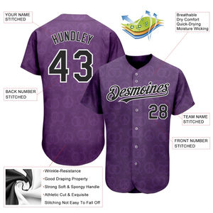 Jersey de Béisbol Unisex de Poliéster Estampado de Secado Rápido, Transpirable y Ligero, Diseño de Primera Calidad, Venta al Por Mayor, Logotipo Personalizado OEM - Product Image 5