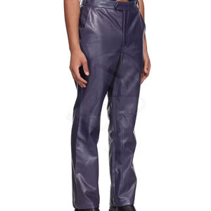 Vêtements décontractés de haute qualité pantalons en cuir pour hommes couleur personnalisée meilleures ventes pantalons en cuir pour hommes - Product Image 2