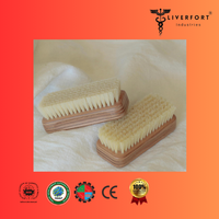 Brosse à cheval de nettoyage vétérinaire peigne de toilettage sec/bain vaches bétail brosse pour animaux manche en bois poils naturels doux équestre