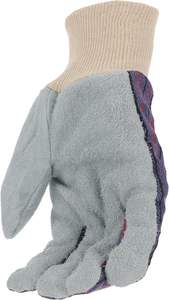 ถุงมือหนังแท้สีเทาแบบขายส่ง ลายทางสีน้ำเงิน ฝ่ามือสองชั้น สำหรับงานเชื่อมโลหะและอุตสาหกรรม สำหรับผู้ชาย - Product Image 5