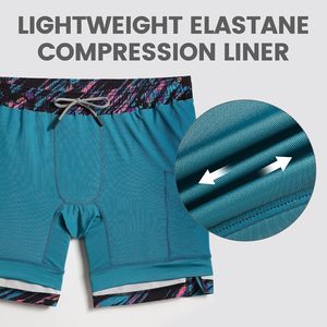 Short de sport décontracté pour homme 7 pouces Stretch Quick Dry Athletic Satin 90% Polyester 10% Spandex Workout Shorts Liner 2-en-1 Design - Product Image 3