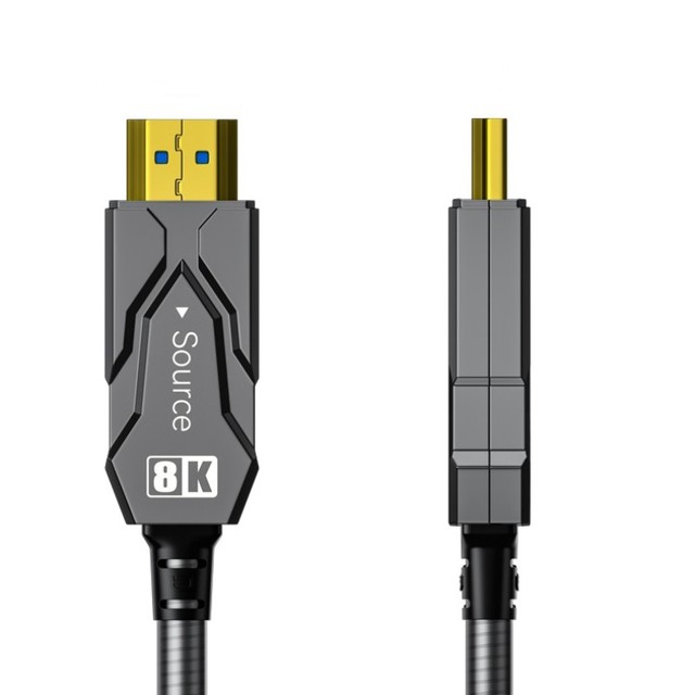 DTECH HDMI to HDMI 2.1 TV Optical Cable 20m Armored HDMI 8K@60Hz Fiber Optic Cable