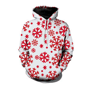 Sudadera con capucha polar para hombre personalizada de alta calidad ODM OEM 100% algodón liso teñido sudadera bordada colección de Navidad de invierno - Product Image 1