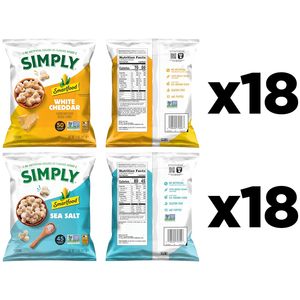 Assortiment varié Smartfood Simply, Cheddar blanc et sel marin 0,5 oz (36 unités) - Product Image 2