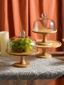 Soporte Alto para Tartas de Madera Ecológico con Bordes Lisos, Apto para Lavavajillas, para Bodas, Cumpleaños, Presentaciones Elegantes de Tartas para Fiestas - Product Image 4