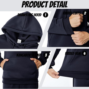 2025 sweats à capuche personnalisés pour hommes multicolore Chenille broderie goutte-épaule qualité supérieure polaire grandes tailles étiquettes personnalisées thermique - Product Image 6