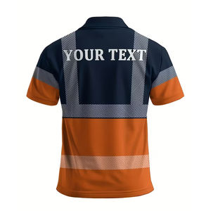 Customized Logo <b>Hi</b> <b>Vis</b> Safety Polo <b>Shirts</b> High Visibility Reflective <b>Shirts</b> Construction Work <b>Shirts</b> for Men - Product Image 4