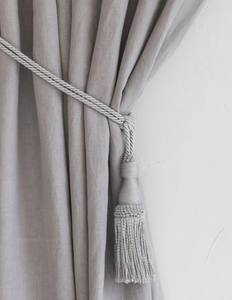 <b>Curtain</b> Tie Back, <b>Curtain</b> Tassel <b>Tiebacks</b>, Luxurious Ivory Tie-Back With Tassels, Cream Holdbacks Macrame - Product Image 4