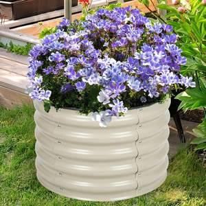 Wholesale Oval Metal <b>Garden</b> Bed <b>Large</b> Long Root Galvanized Steel Flower <b>Planter</b> Kit <b>for</b> Vegetable Pot Corrugated OEM ODM - Product Image 3