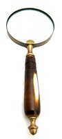 High Quality Small Sized Full Brass Screen Magnifier with Plated Finish for Optimal Reading Experience