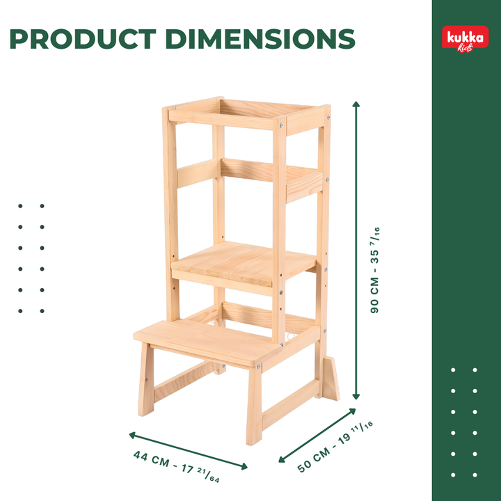 Kukka KWL170 Natural Wood Learning Tower OEM/ODM