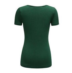 100% algodón mujeres señoras Tops Slim Fit 100% algodón camiseta con transferencia de calor personalizada para camisetas logotipo estampado - Product Image 3