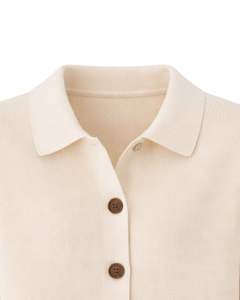 <b>Women</b> Button Front Knit <b>Cardigan</b> Sweater Long Sleeve Soft Casual Winter Top <b>With</b> Polo Collar For Ladies Fashion Style Wear - Product Image 5