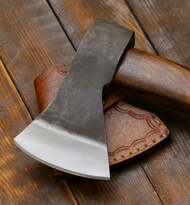 Handmade Industrial Grade Viking <b>Axe</b> High Carbon Steel Leather Sheath <b>Wood</b> Hand Forged Hatchets <b>Axes</b> Outdoor Ragnar Viking <b>Axe</b> - Product Image 1