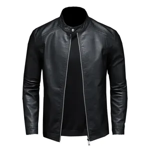 Pemasok jaket kulit bergaya menjual gaya Streetwear baru jaket kulit modis untuk pria