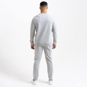 Ensemble de survêtement de sport en coton de haute qualité avec logo personnalisé, col rond, poids lourd, survêtement pour hommes, ensemble de jogging 2 pièces - Product Image 6