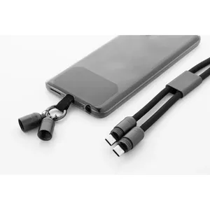 "Sustainable 60W RPET Promotional Charging <b>Lanyard</b> for Gadget" - Product Image 4