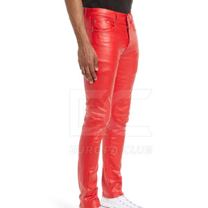 Pantalons en cuir pour hommes de qualité supérieure, dernier design, vente en gros, personnalisez votre propre logo, pantalons en cuir pour hommes - Product Image 3