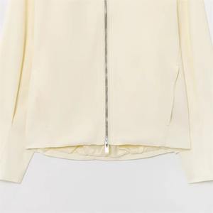 2025 nouvelle mode femmes veste décontractée Simple polyvalent fermeture éclair col à manches longues été nouveau Style surdimensionné veste - Product Image 6