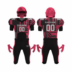 Servicio OEM al por mayor de buena calidad de impresión por sublimación logotipo personalizado fútbol americano Jersey conjunto para hombres uniforme - Product Image 5