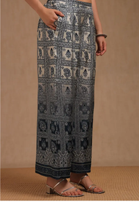 Vêtements indiens et pakistanais à la mode viscose soie multicolore bleu marine femmes Kurta robe avec tenue coupe régulière Dupatta - Product Image 5