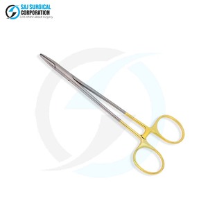 Portaagujas Debakey de Acero, Herramienta Médica Quirúrgica Manual para un Agarre Suave de Agujas Durante Cirugías Cardiovasculares y Generales - Product Image 1