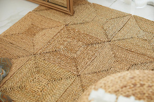 Custom Brown Seagrass Rug Straw Floor <b>Mats</b> Handmade Bedroom Area <b>Mat</b> Custom Yoga <b>Mat</b> <b>Meditation</b> Floor <b>Mats</b> - Product Image 6