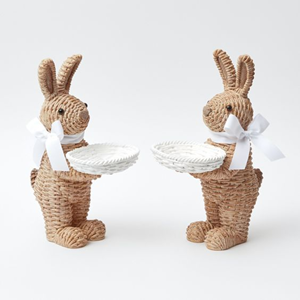 Vente en gros de cadeau de décoration de lapin en osier de rotin tendance pour les vacances de Pâques du Vietnam - Product Image 2