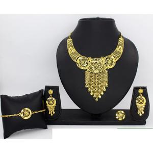 Fournitures de bijouterie Bijoux indiens pour femmes Parure de bijouterie de mariage Dubai plaqué rhodium Vente en gros de boucles d'oreilles dubai en cuivre - Product Image 2