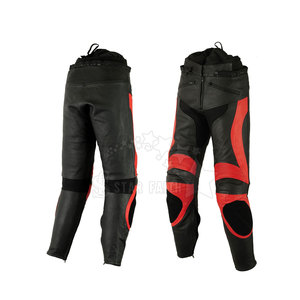 Pantalons en cuir de qualité supérieure fabriqués sur mesure pour hommes Pantalons de motocyclette taille haute coupe ajustée avec service personnalisé OEM - Product Image 2