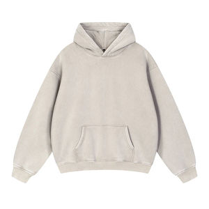 Vente en gros de sweats à capuche rétro de qualité supérieure, lourds, unis, 450 GSM, 100% coton, sweats à capuche tendance - Product Image 5