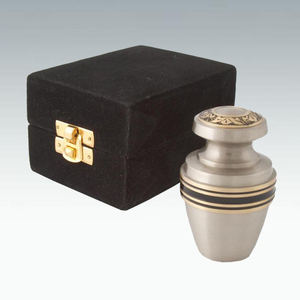 Elegant Band Infant Cremation Urn Premium Metal <b>Keepsake</b> Urn for <b>Baby</b> Funeral Services Band Design for Ashes Casket - Product Image 2