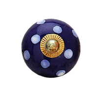 Bouton de tiroir en céramique vintage coloré en porcelaine pour la décoration de la maison et de l'hôtel de l'Inde