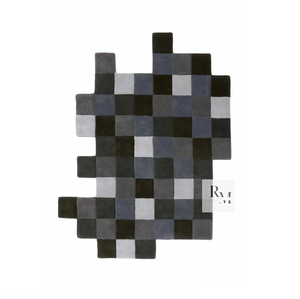 Tapis multicolore en laine tufté à la main, moelleux, design moderne, forme irrégulière, hauteur des poils de peluche pour la maison, le bureau, la salle à manger personnalisée - Product Image 1