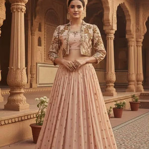 Ensemble coordonné pour femme : Crop top en crêpe naturel et blazer cintré épais, idéal pour les soirées et les occasions décontractées - Product Image 1