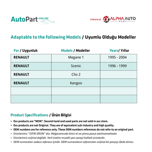 กองหน้าล็อคลำต้นสำหรับ Renault Megane, Scenic, CLIO, kangoo - Product Image 2