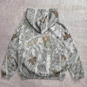 Sudadera con capucha de camuflaje unisex con hombros caídos, Jersey holgado de manga larga con capucha, sudadera suave de estilo Vintage para uso diario, color caqui - Product Image 2