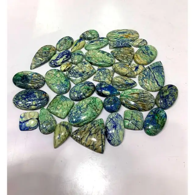 100% Natural Azurite Malachite Stone Gemstones Cabochon Wholesale Product Best Quality Material Jewelry Making
