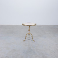 Table basse moderne en aluminium moulé à la main avec plateau en marbre, surface thermolaquée anti-décoloration pour salon, prix de gros