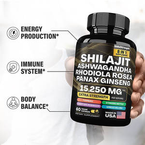 Cápsulas de Ginseng Natural del Himalaya OEM, Ricas en Ácido Fúlvico Húmico y Minerales Traza, Apoyo al <span class=keywords><strong>Sistema</strong></span> Inmunológico, Píldoras <span class=keywords><strong>para</strong></span> Adultos, Gran Venta - Product Image 2