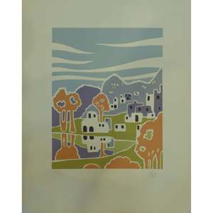Spanish Original Hand Print <b>Canvas</b> Ready To Hang For Home <b>Wall</b> Art Decoration 13 X 14 Abcp-257 - Product Image 1