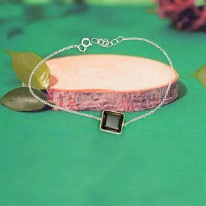 Handmade <b>925</b> <b>Sterling</b> <b>Silver</b> <b>Bracelet</b> Natural Smoky Quartz Brown Gemstone Fashionable <b>Silver</b> Jewelry Bangle Gift - Product Image 4