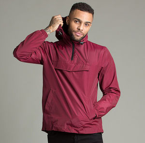 Veste de cyclisme d'hiver imperméable et respirante pour homme avec fermeture éclair quart de tour, capuche et motif de lettres sur le devant - Product Image 2