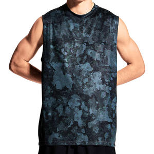 Débardeur pour homme en coton respirant, style hip-hop, vente en gros, best-seller, pour la salle de sport, fitness, séchage rapide, col rond, sans manches - Product Image 2