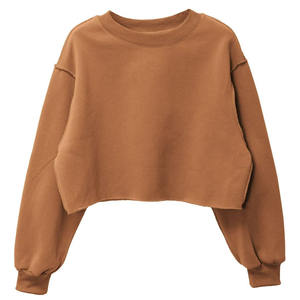 Nueva y elegante Sudadera corta personalizada para mujer, sudadera informal de manga larga fabricada profesionalmente, sudaderas cortas para mujer - Product Image 1