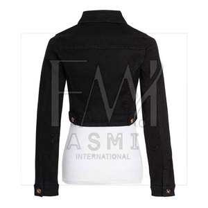 Veste en jean pour femme de style décontracté, personnalisable, de haute qualité, confort supérieur avec rembourrage en coton, tricotée et respirante - Product Image 4