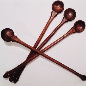 Cuillère en bois naturel faite à la main, lisse, écologique, outils de cuisine parfaits pour la cuisine, la pâtisserie, le service, naturel - Product Image 3